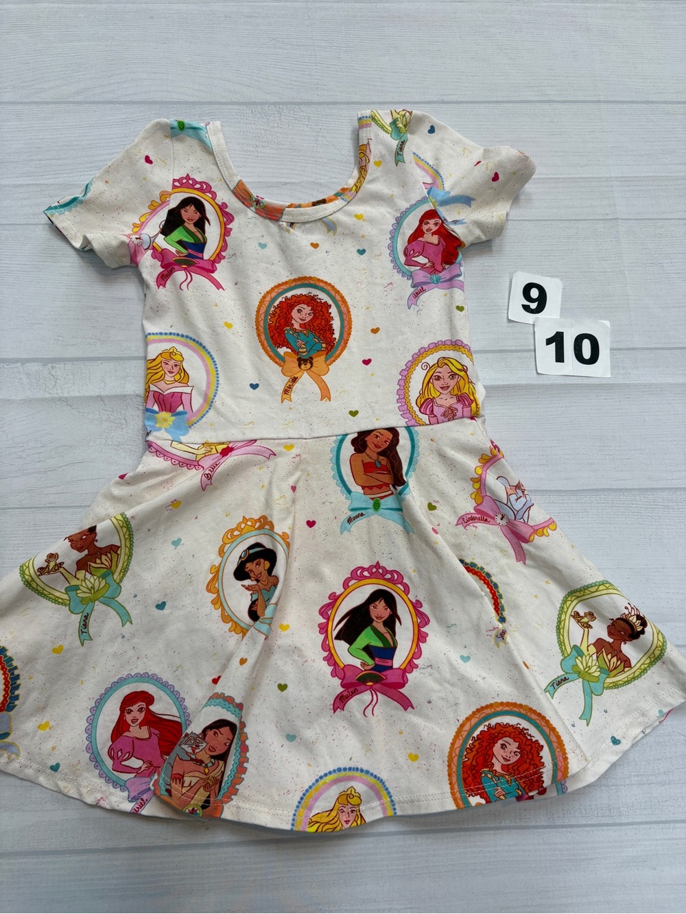 Wild rich kids Disney Princess Cream Short Sleeve skirted Leo